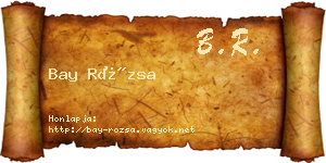 Bay Rózsa névjegykártya