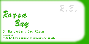 rozsa bay business card